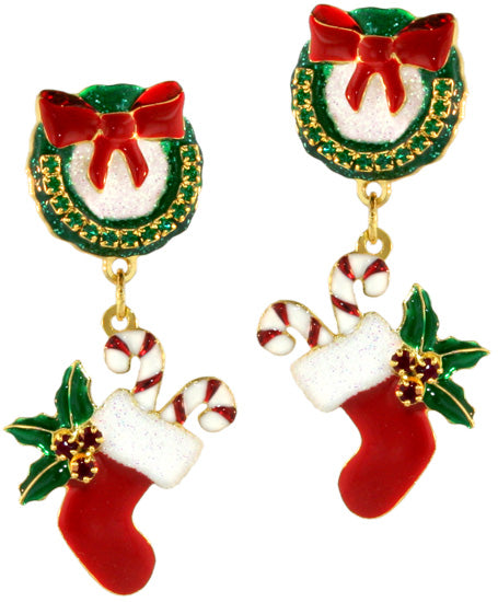 Christmas Wreath Earrings