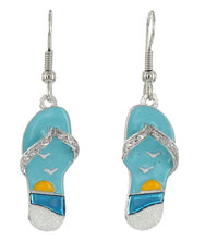 Flip Flop Earrings Rhodium