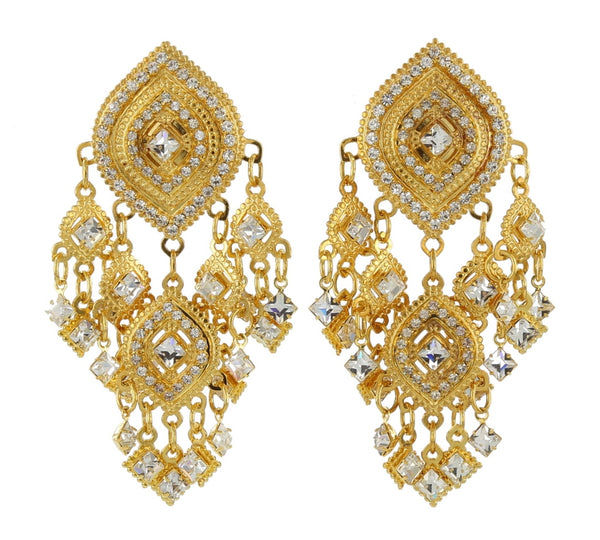 Earring 12  Crystal Gold