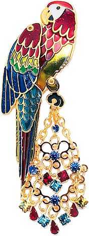 Macaw Dangle Pin