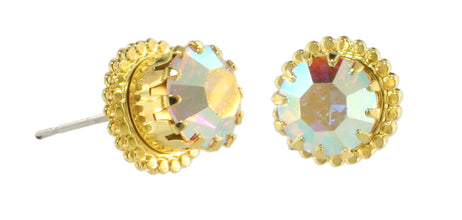 Earring 42 AB Crystal Gold