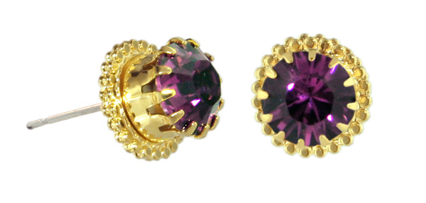 Earring 42 Amethyst Gold